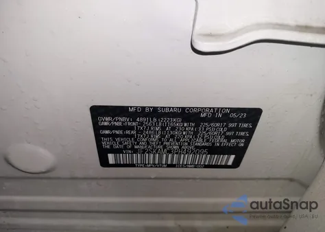 2023 Subaru Forester Wilderness z USA, uszkodzony, nr VIN JF2SKAMC3PH492095